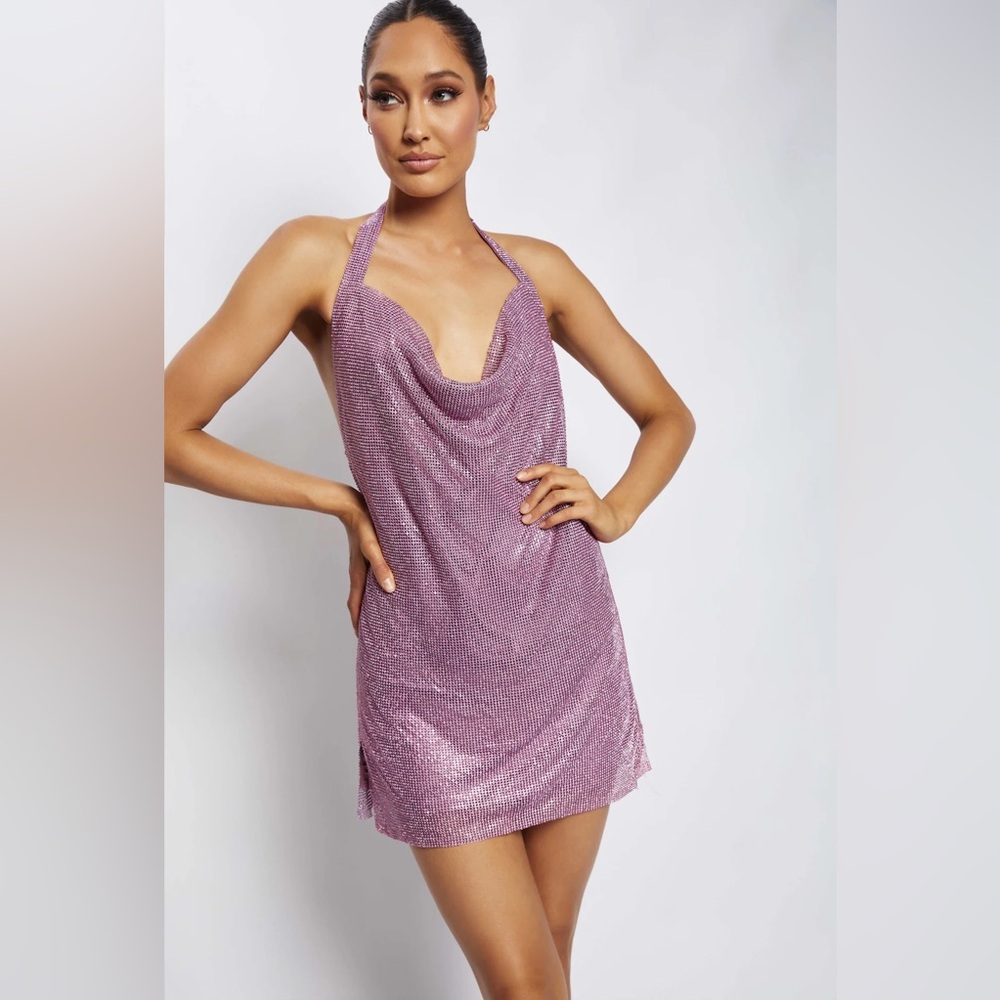 Pink Diamanté Meshki dress